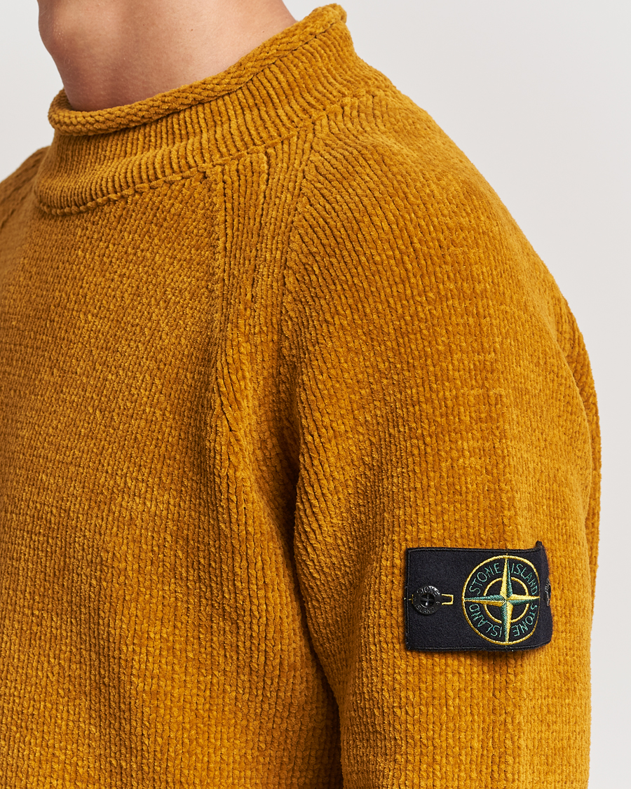 Herre | Trøjer | Stone Island | Cotton Chenille Mock Neck Mustard