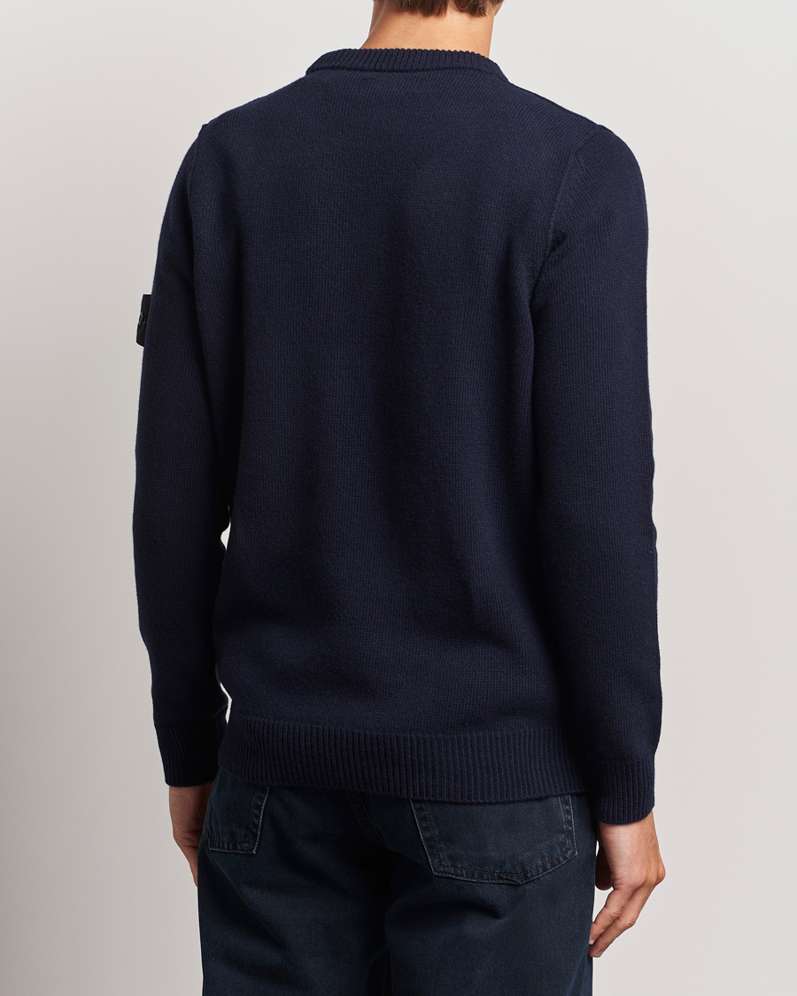 Herre | Trøjer | Stone Island | Knitted Lambwool Sweater Navy Blue