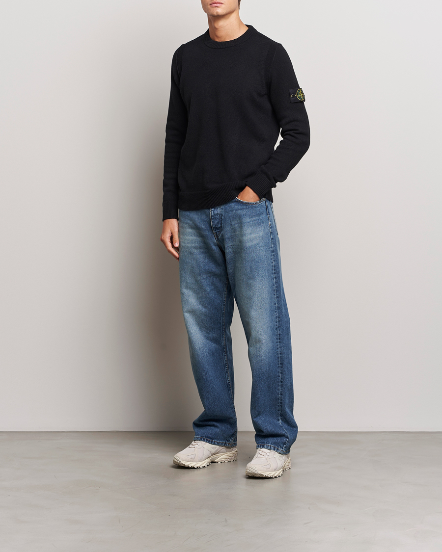 Herre | Trøjer | Stone Island | Knitted Lambwool Sweater Black