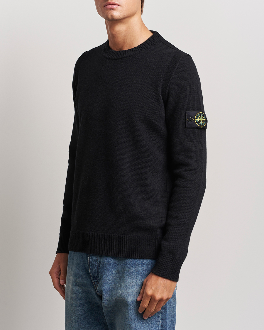 Herre | Trøjer | Stone Island | Knitted Lambwool Sweater Black