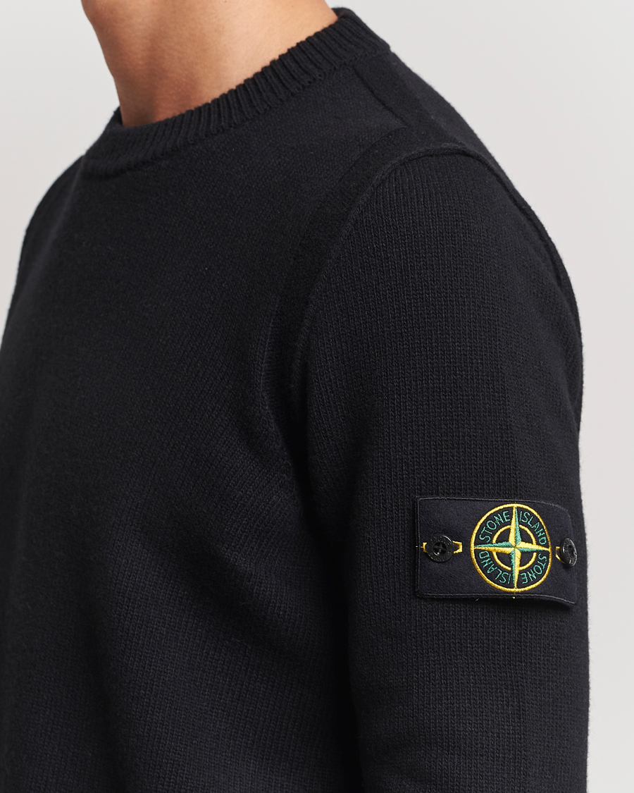 Herre | Trøjer | Stone Island | Knitted Lambwool Sweater Black