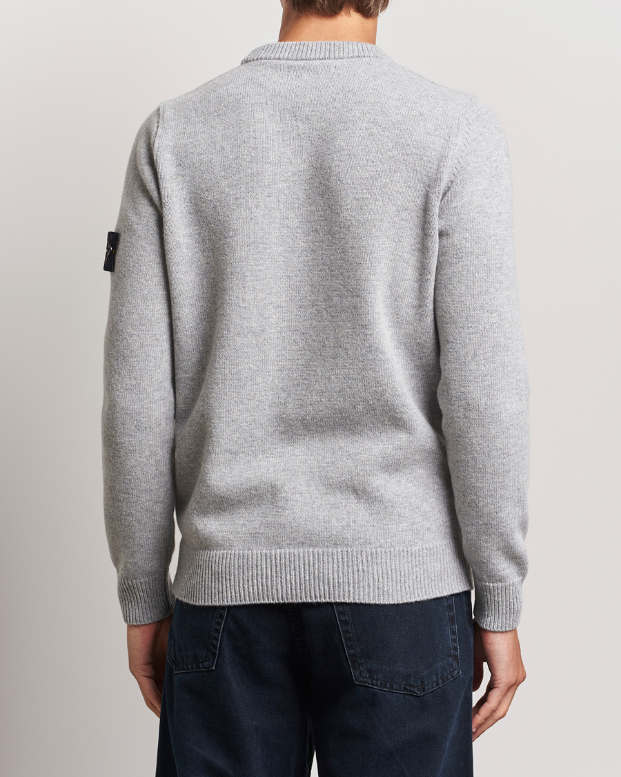 Herre | Trøjer | Stone Island | Knitted Lambwool Sweater Melange Grey