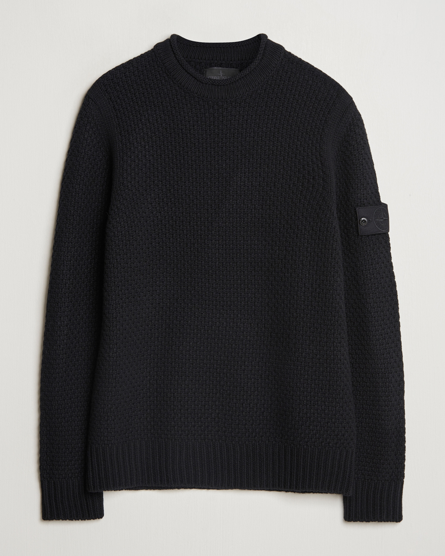 Herre | Trøjer | Stone Island | Ghost Knitted Geelong Mock Neck Black