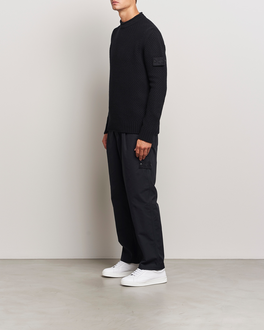 Herre | Trøjer | Stone Island | Ghost Knitted Geelong Mock Neck Black