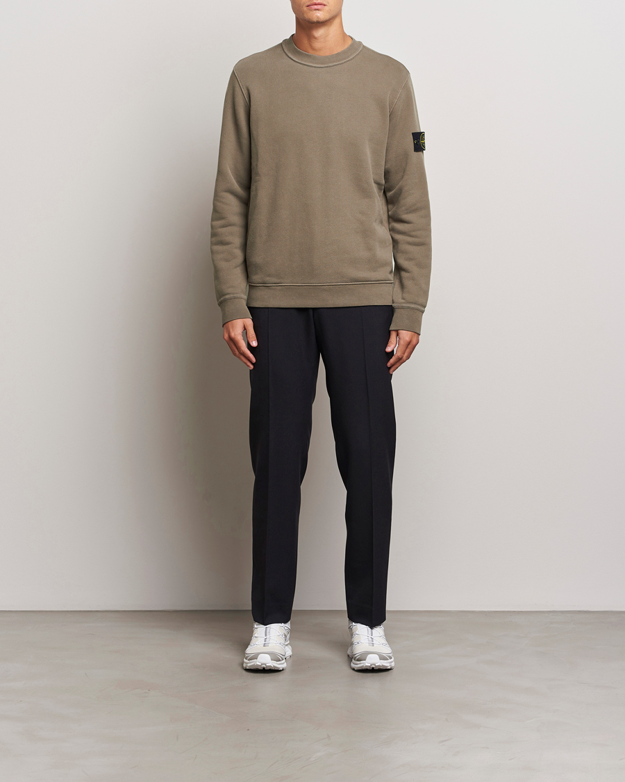 Herre | Trøjer | Stone Island | Old Dyed Cotton Sweatshirt Walnut