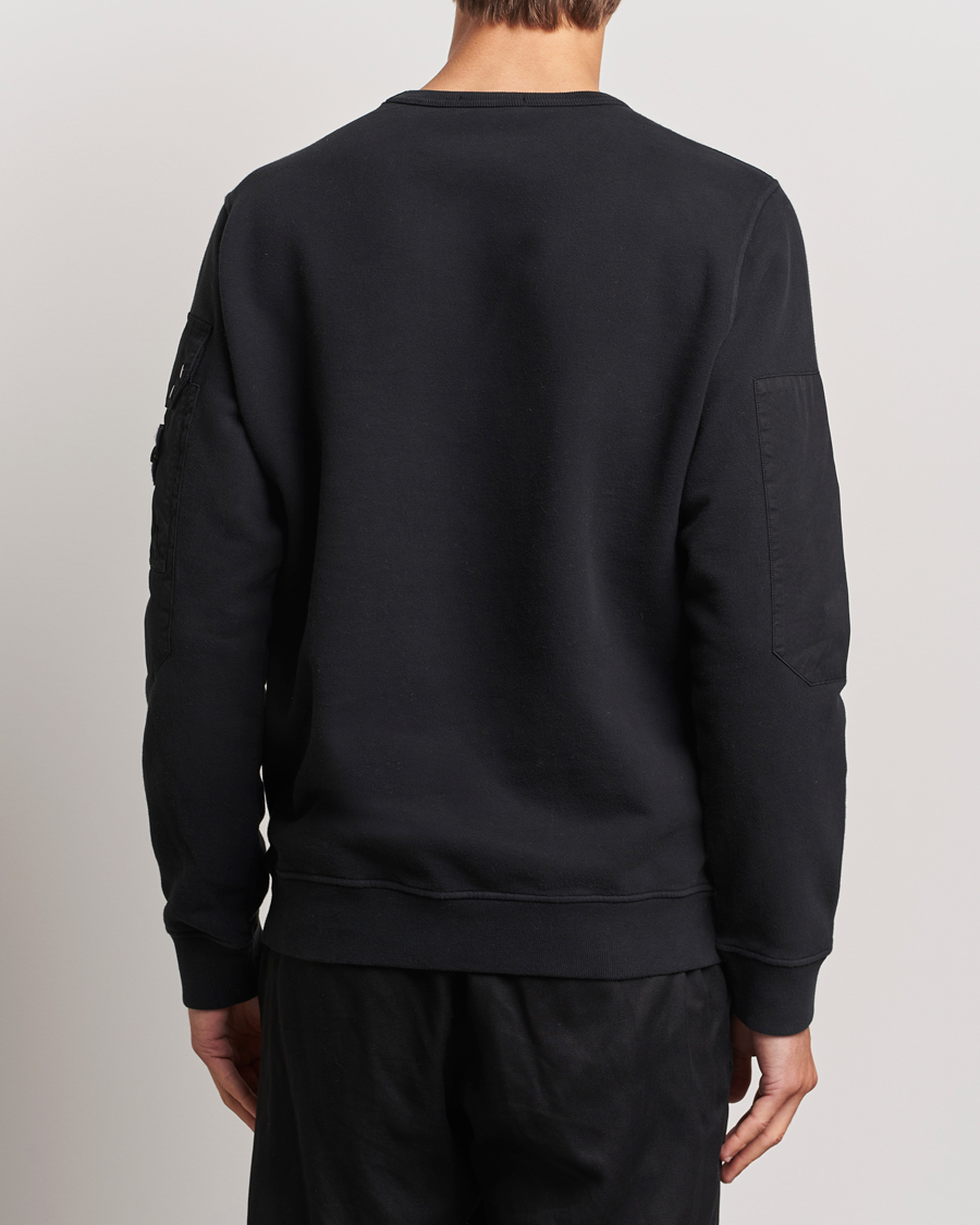 Herre | Trøjer | Stone Island | Brushed Cotton Fleece Sweatshirt Black