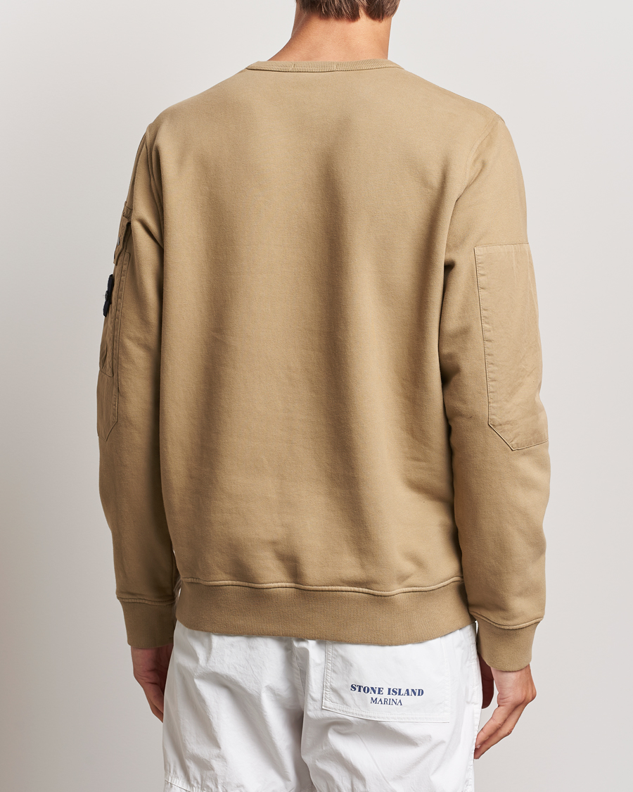 Herre | Trøjer | Stone Island | Brushed Cotton Fleece Sweatshirt Biscuit