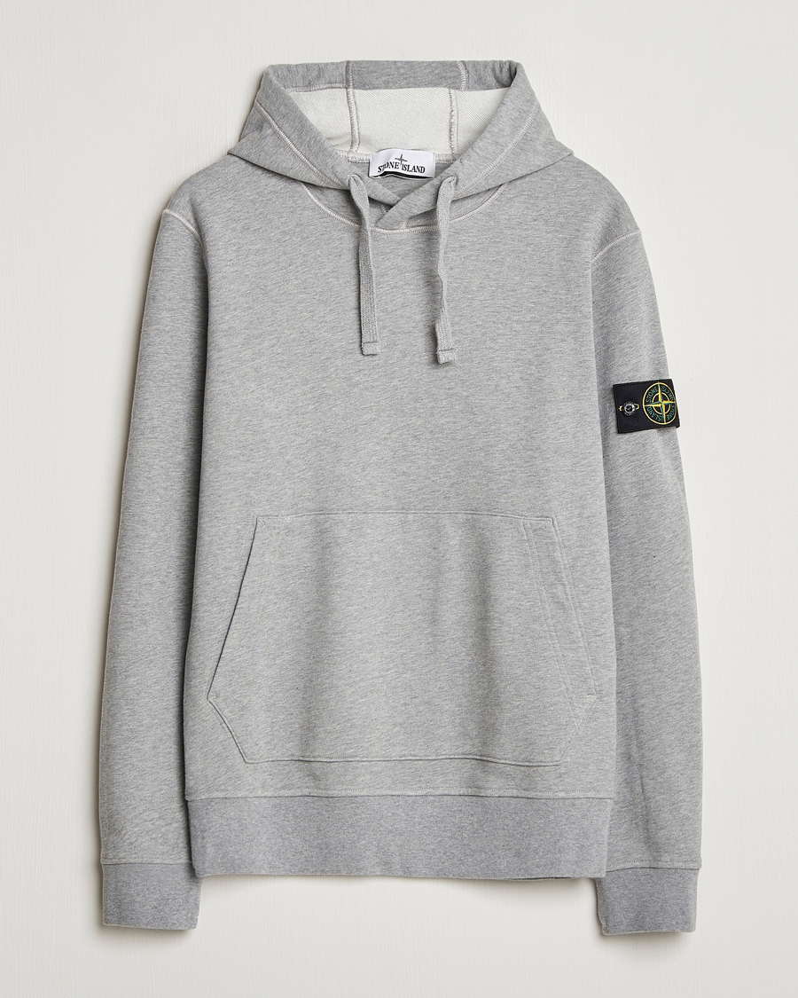 Herre | Trøjer | Stone Island | Garment Dyed Fleece Hood Melange Grey