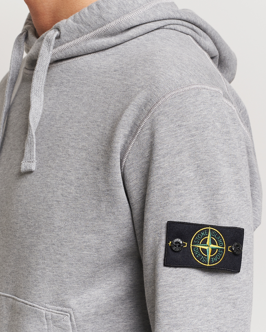 Herre | Trøjer | Stone Island | Garment Dyed Fleece Hood Melange Grey