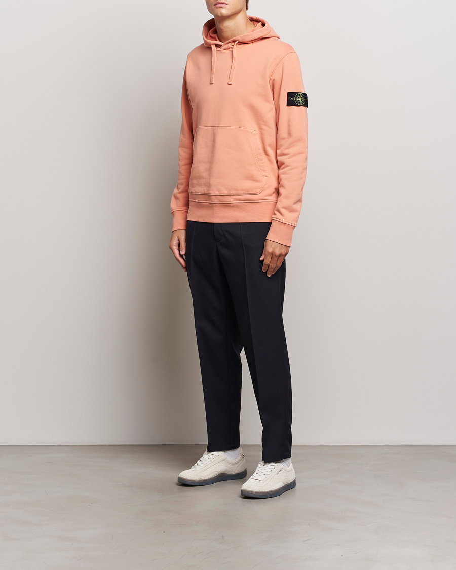 Herre | Trøjer | Stone Island | Garment Dyed Fleece Hood Orange