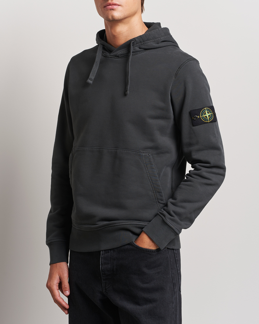 Herre | Trøjer | Stone Island | Garment Dyed Fleece Hood Lead Grey