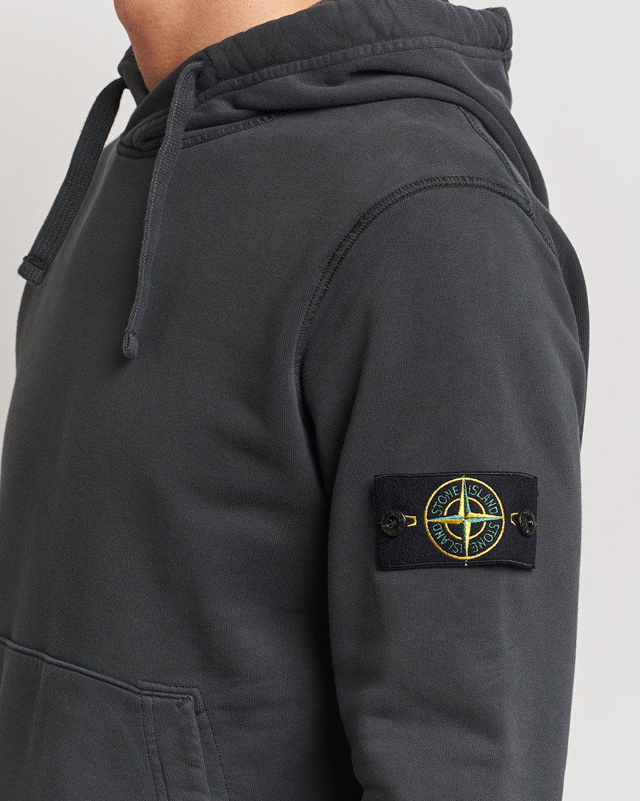 Herre | Trøjer | Stone Island | Garment Dyed Fleece Hood Lead Grey