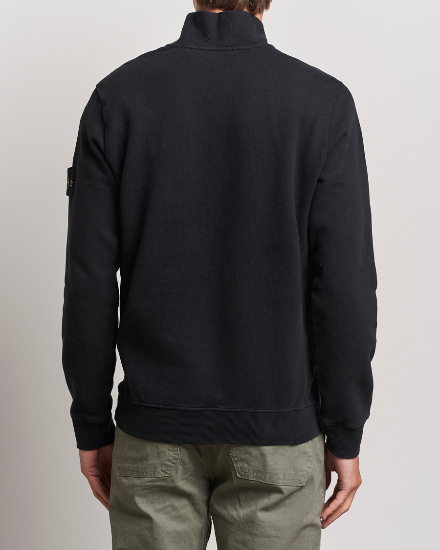 Herre | Trøjer | Stone Island | Garment Dyed Fleece Half Zip Black