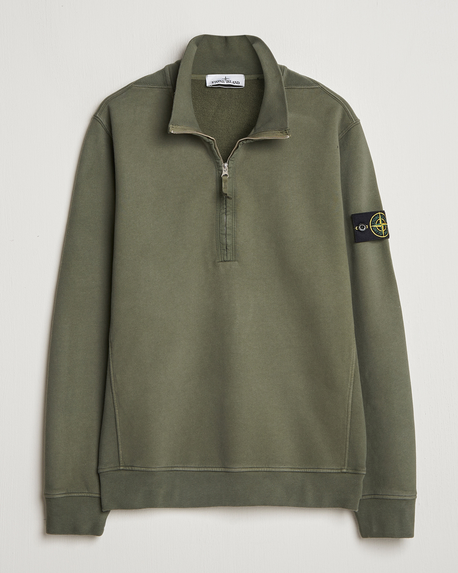 Herre | Trøjer | Stone Island | Garment Dyed Fleece Half Zip Musk