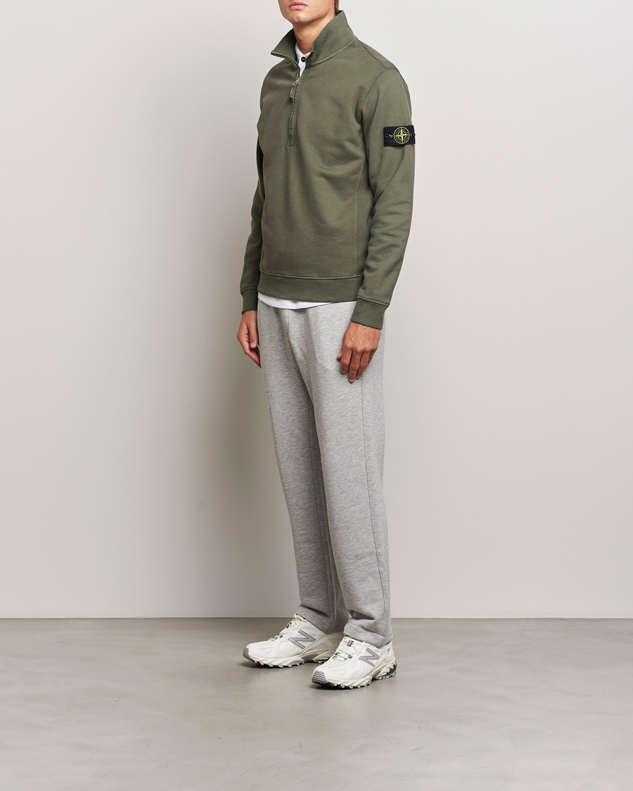 Herre | Trøjer | Stone Island | Garment Dyed Fleece Half Zip Musk