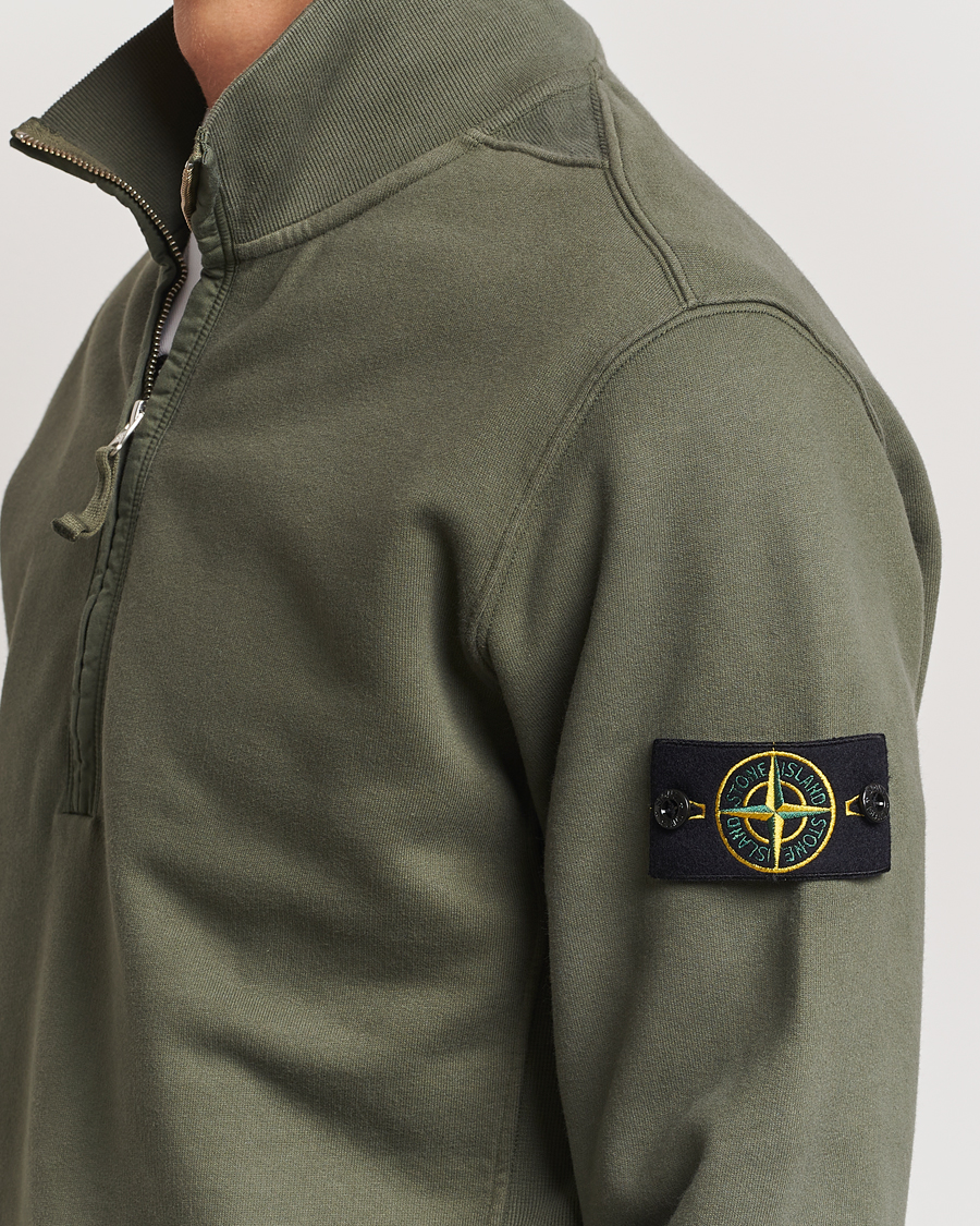 Herre | Trøjer | Stone Island | Garment Dyed Fleece Half Zip Musk