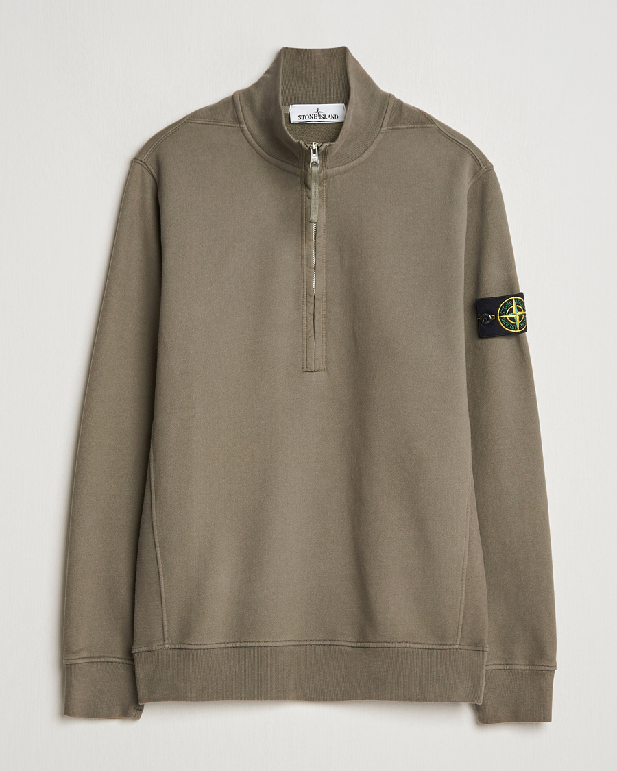 Herre | Trøjer | Stone Island | Garment Dyed Fleece Half Zip Walnut
