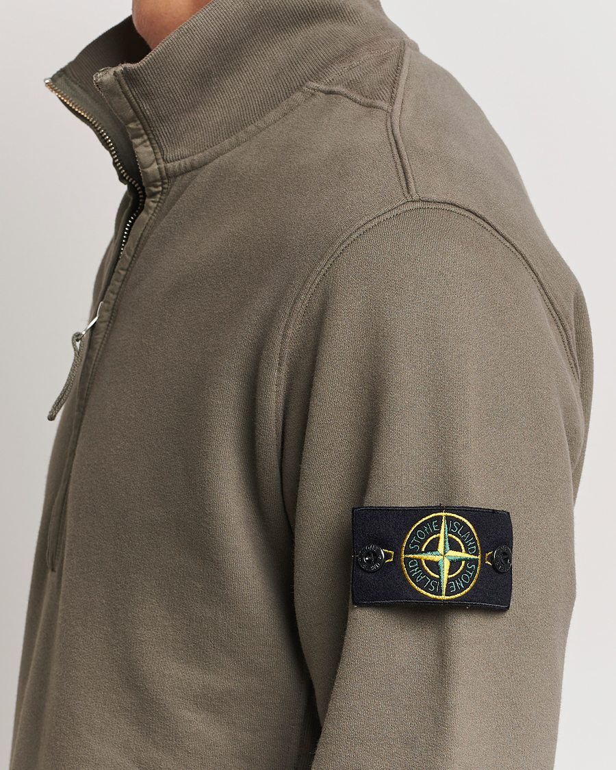 Herre | Trøjer | Stone Island | Garment Dyed Fleece Half Zip Walnut