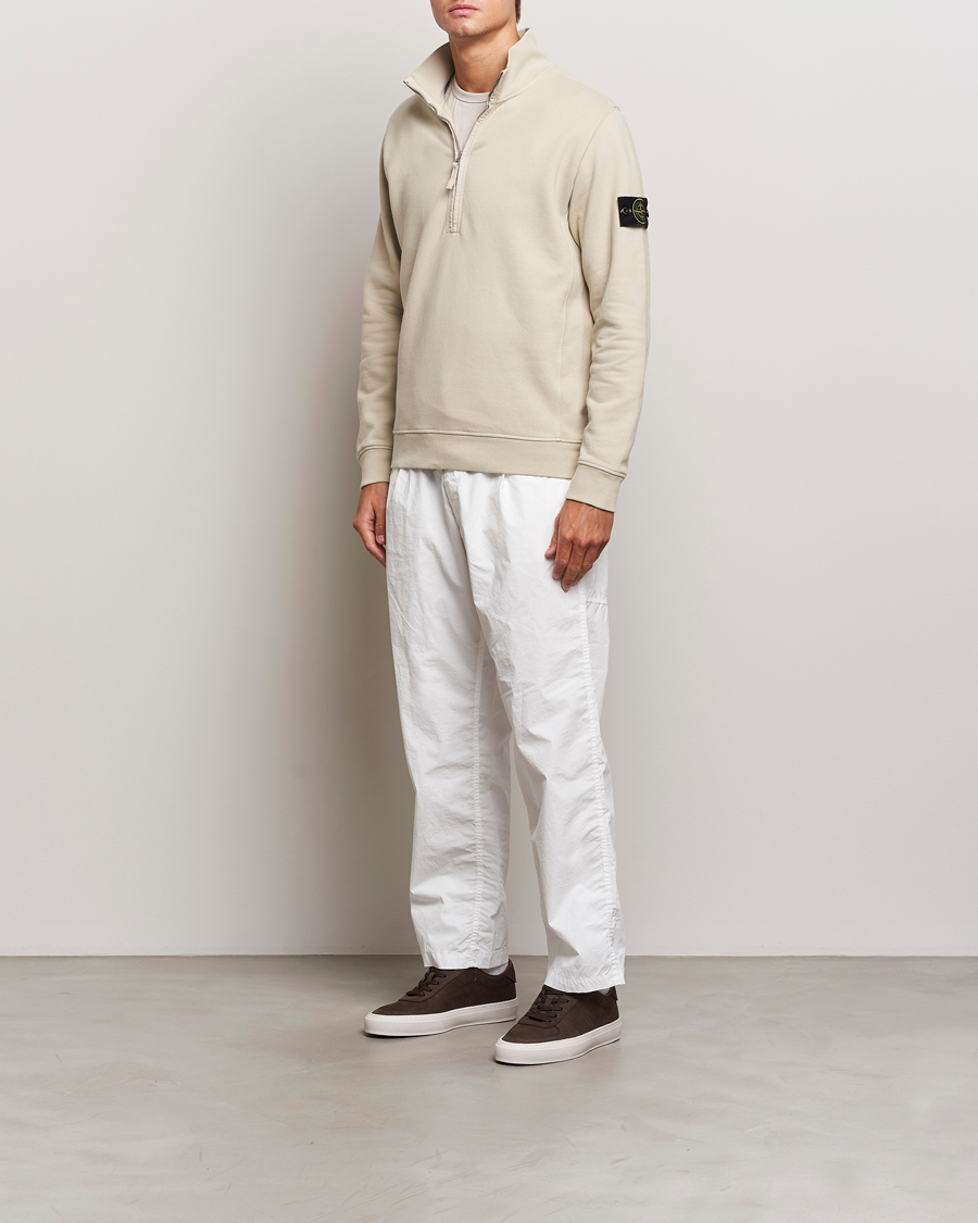 Herre | Trøjer | Stone Island | Garment Dyed Fleece Half Zip Plaster