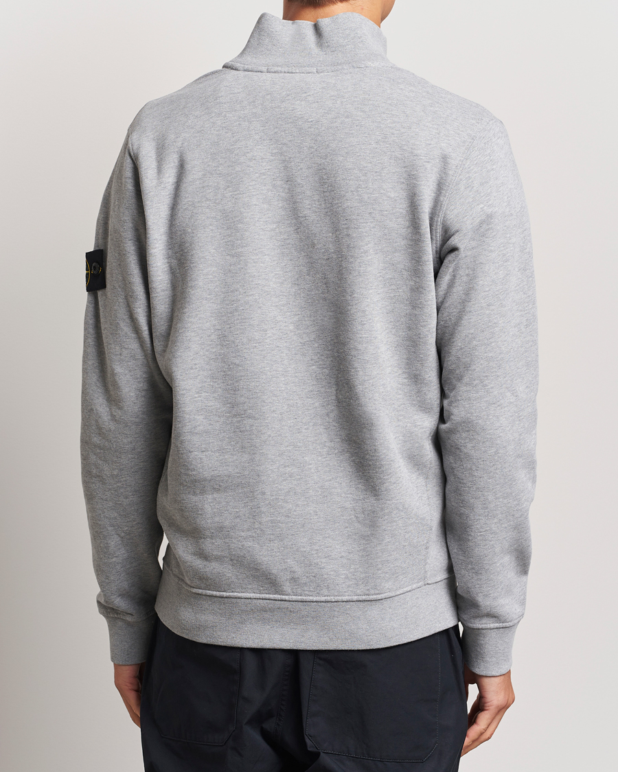 Herre | Trøjer | Stone Island | Garment Dyed Fleece Half Zip Melange Grey