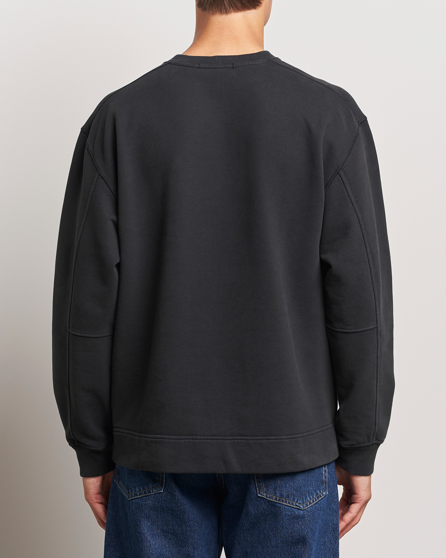 Herre | Trøjer | Stone Island | Garment Dyed Fleece Logo Sweatshirt Black