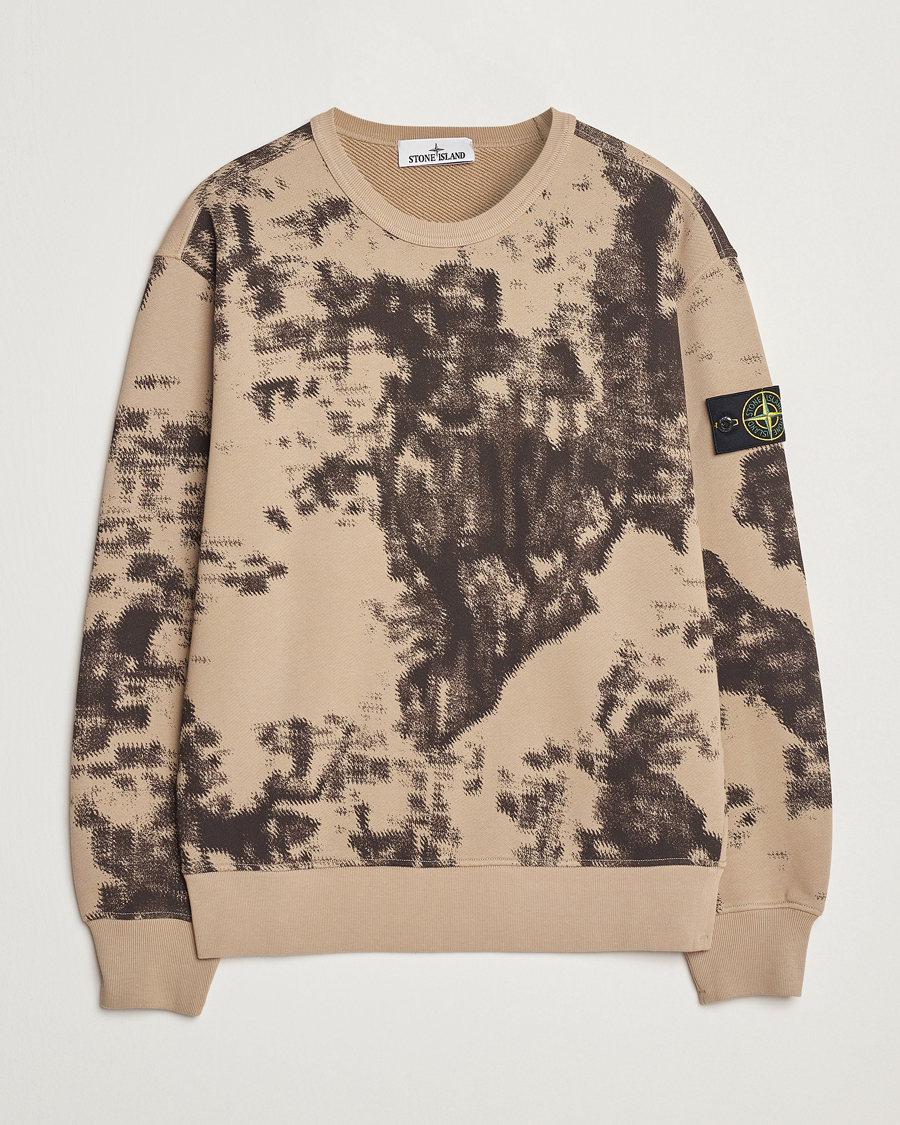 Herre | Trøjer | Stone Island | Garment Dyed Fleece Camo Sweatshirt Dove Grey