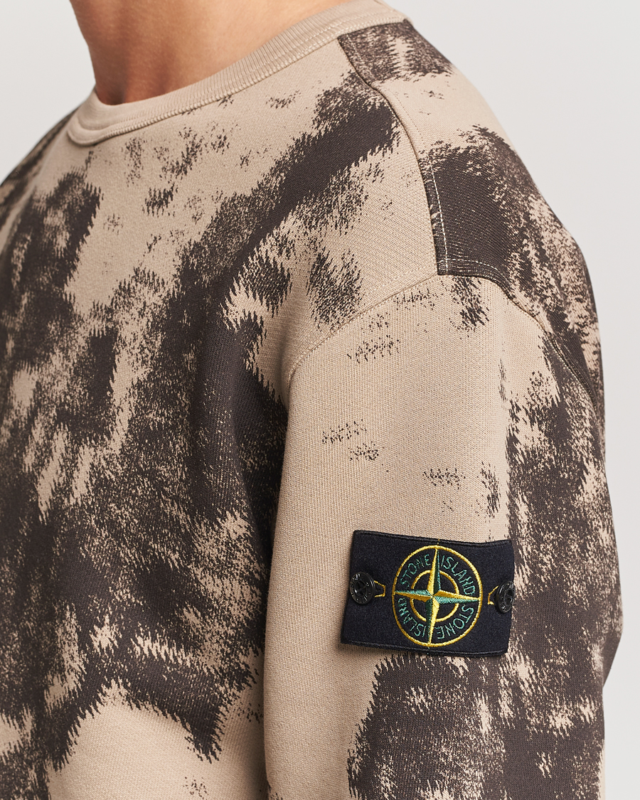Herre | Trøjer | Stone Island | Garment Dyed Fleece Camo Sweatshirt Dove Grey