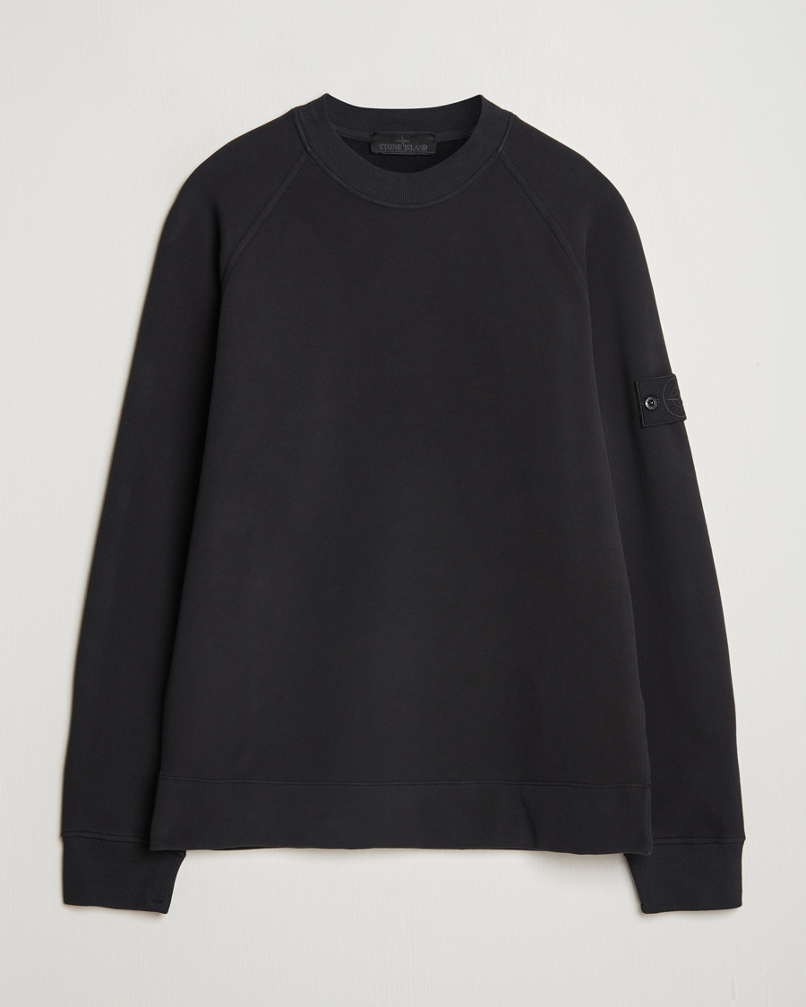 Herre | Trøjer | Stone Island | Ghost Organic Cotton Fleece Sweatshirt Black