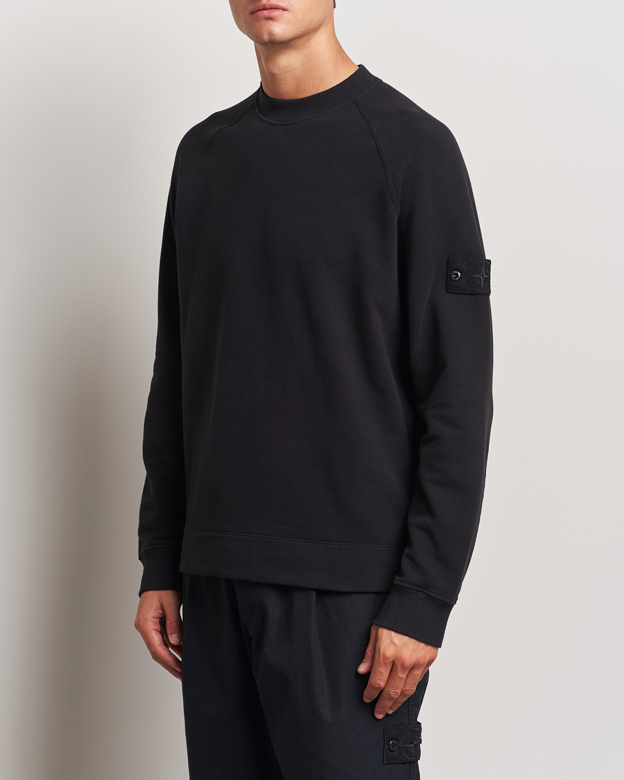 Herre | Trøjer | Stone Island | Ghost Organic Cotton Fleece Sweatshirt Black