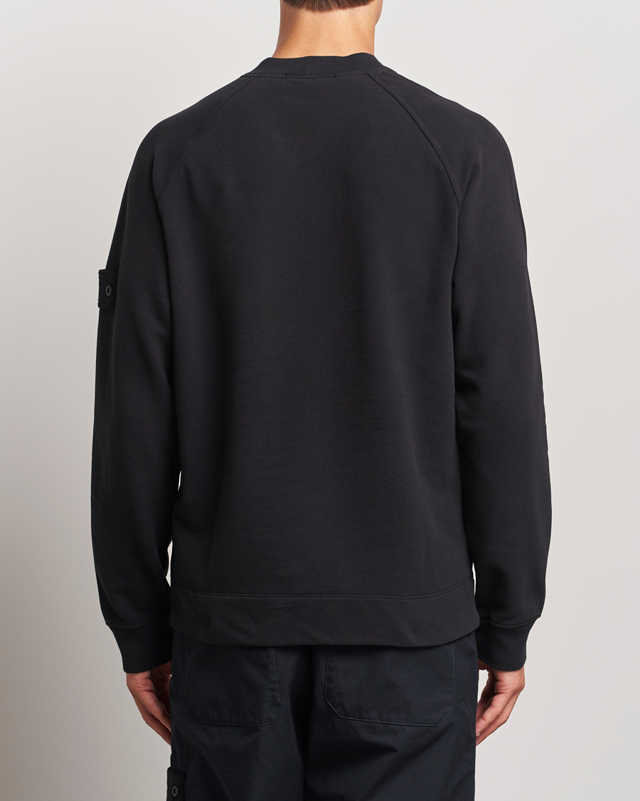 Herre | Trøjer | Stone Island | Ghost Organic Cotton Fleece Sweatshirt Black