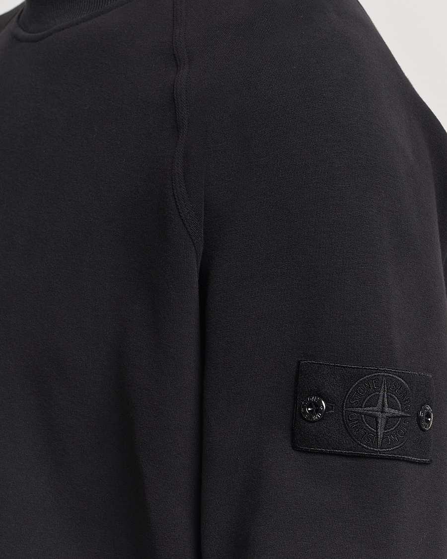 Herre | Trøjer | Stone Island | Ghost Organic Cotton Fleece Sweatshirt Black