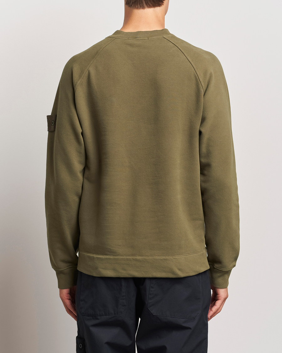 Herre | Trøjer | Stone Island | Ghost Organic Cotton Fleece Sweatshirt Military Green