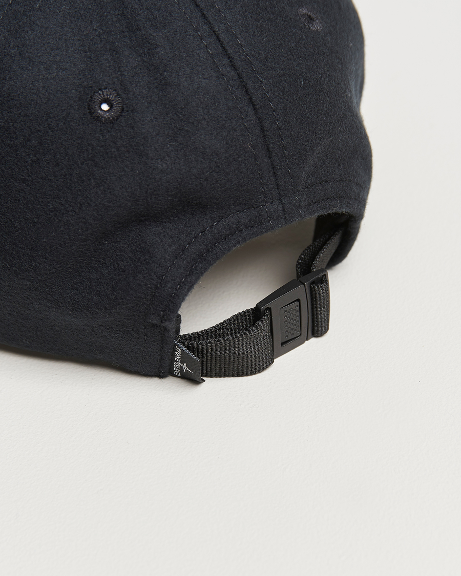 Herre | Stone Island Wool Nylon Flannel Cap Navy Blue | Stone Island | Wool Nylon Flannel Cap Navy Blue
