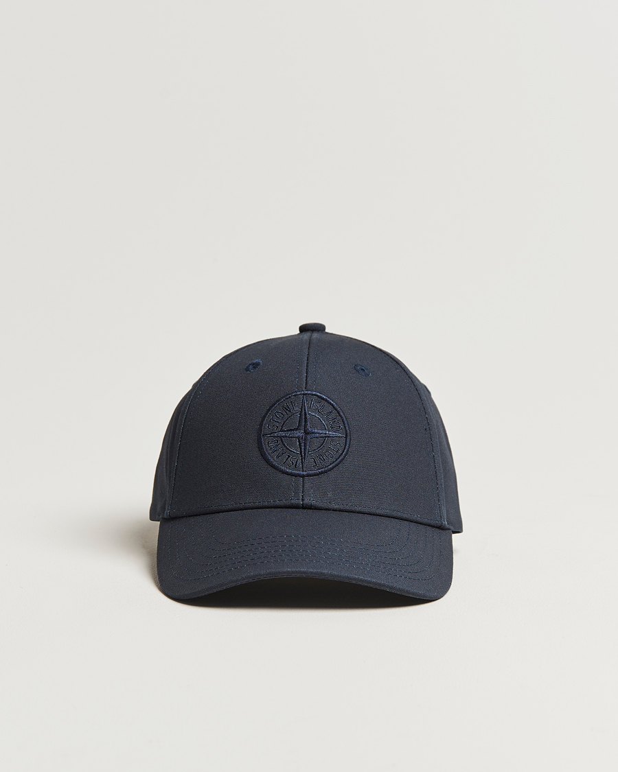 Herre | Stone Island Cotton Rep Logo Cap Navy Blue | Stone Island | Cotton Rep Logo Cap Navy Blue