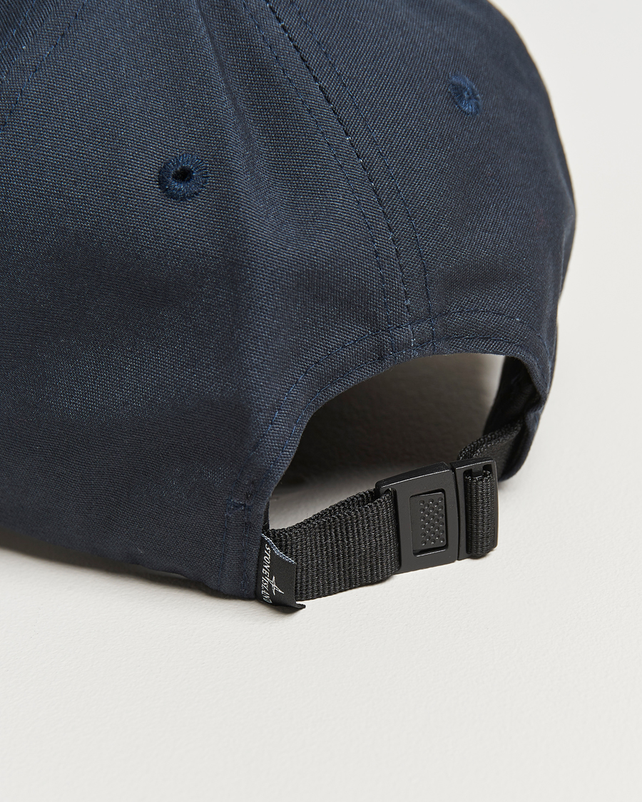 Herre | Stone Island Cotton Rep Logo Cap Navy Blue | Stone Island | Cotton Rep Logo Cap Navy Blue