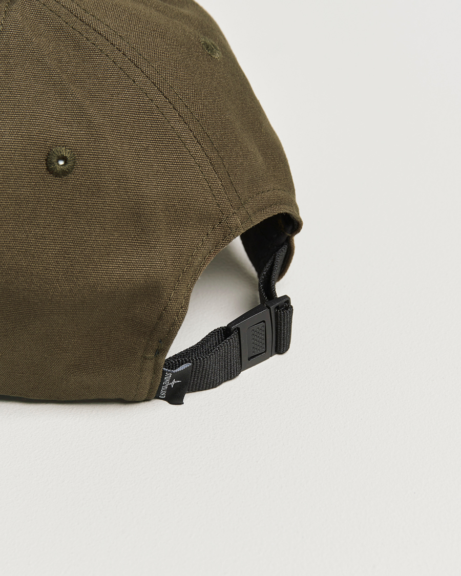 Herre | Stone Island Cotton Rep Logo Cap Military Green | Stone Island | Cotton Rep Logo Cap Military Green