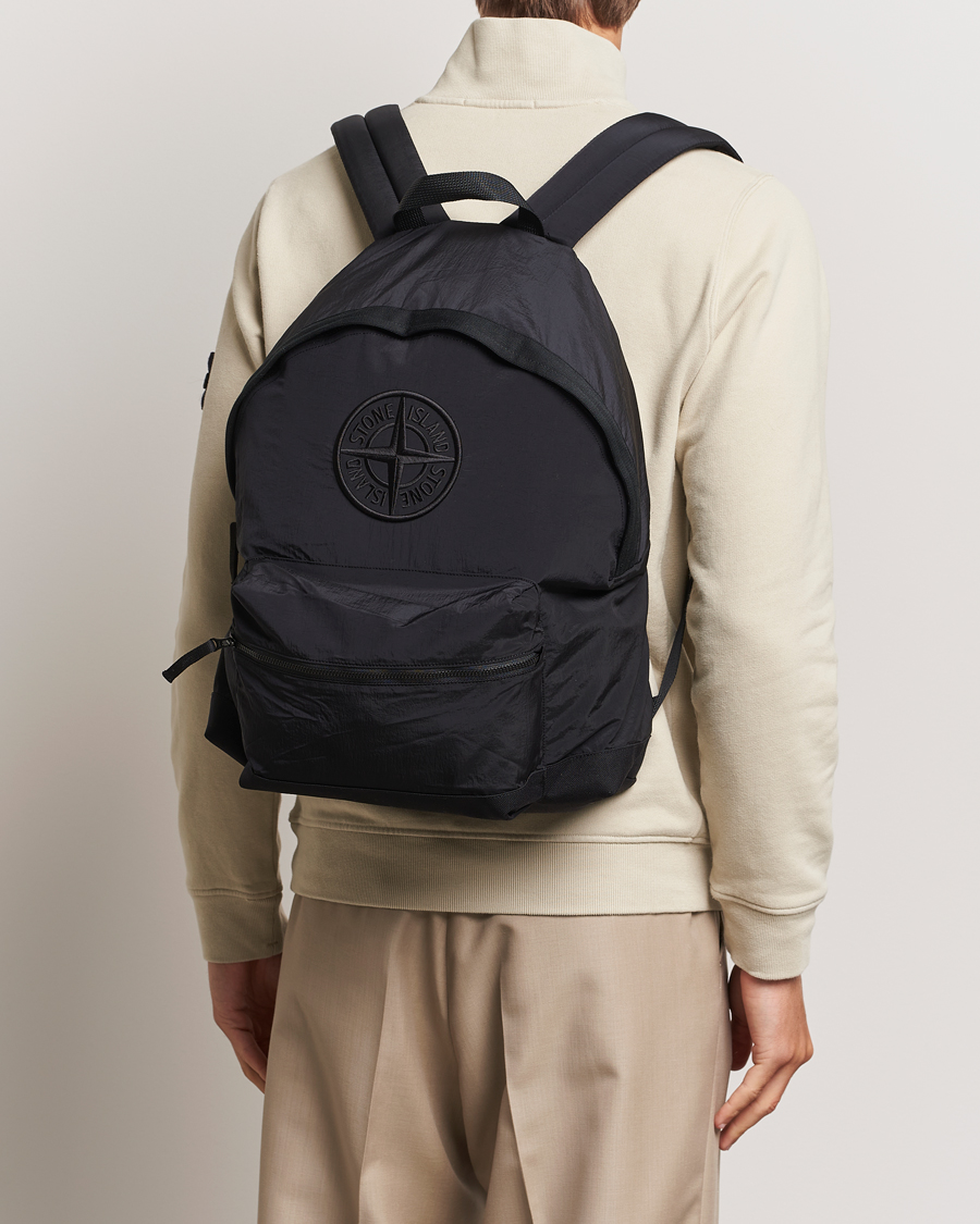 Herre | Stone Island Nylon Metal Backpack Black | Stone Island | Nylon Metal Backpack Black