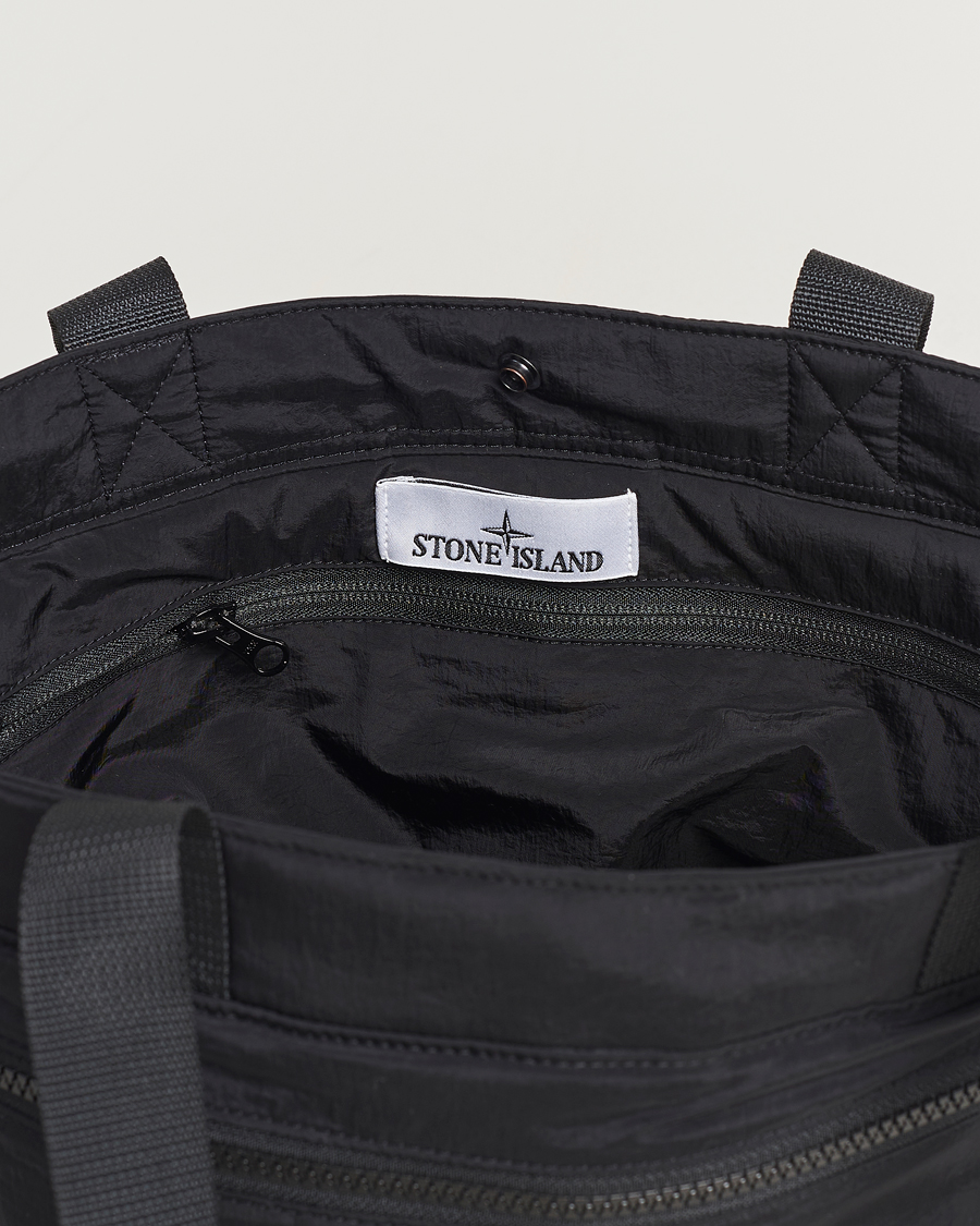 Herre | Stone Island Nylon Metal Totebag Black | Stone Island | Nylon Metal Totebag Black