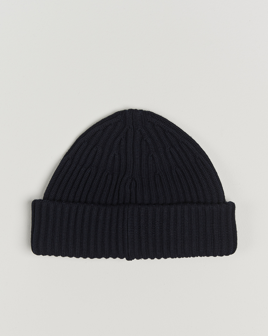 Herre | Stone Island Full Rib Wool Beanie Navy Blue | Stone Island | Full Rib Wool Beanie Navy Blue