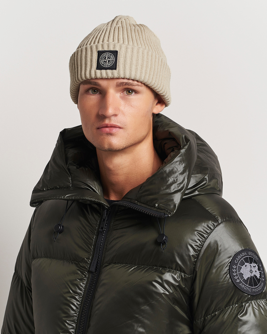 Herre | Stone Island Full Rib Wool Beanie Plaster | Stone Island | Full Rib Wool Beanie Plaster