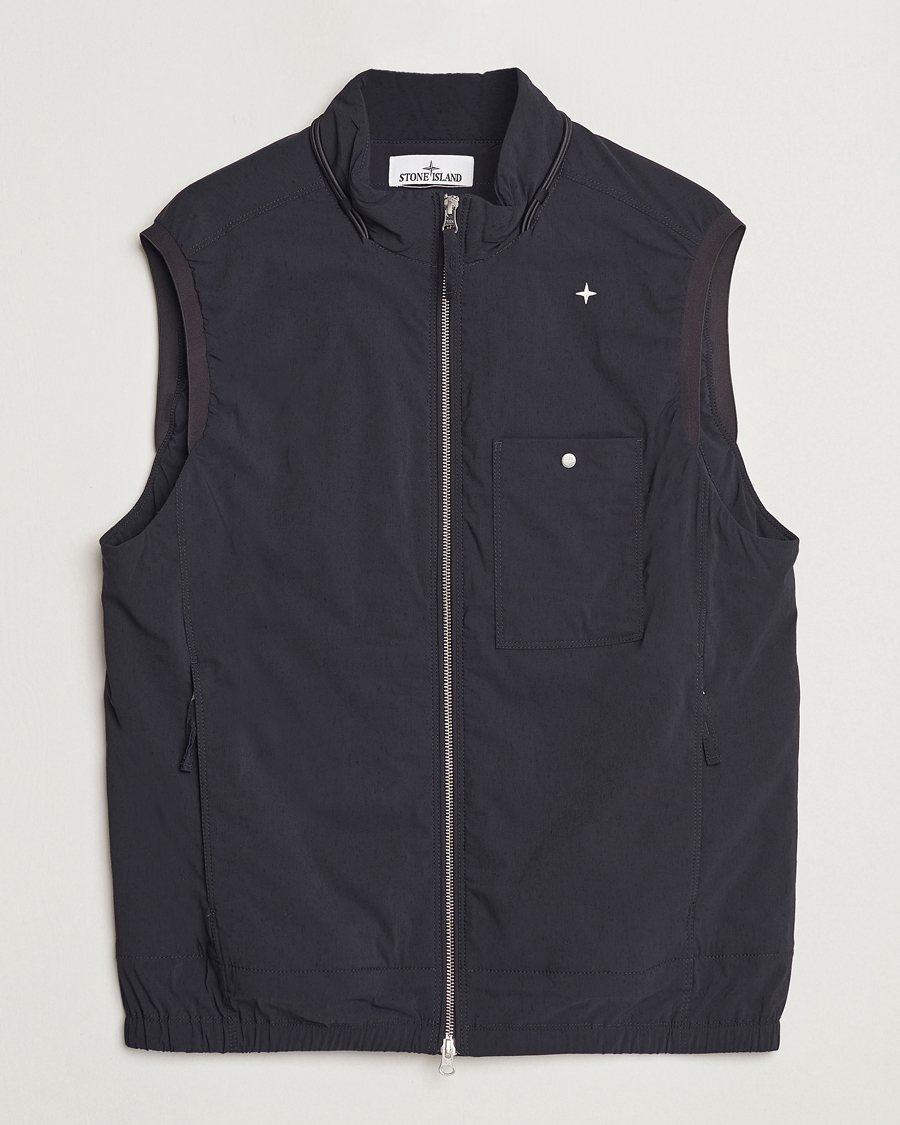Herre | Jakker | Stone Island | Stellina Wool/Nylon Padded Vest Blue Marine