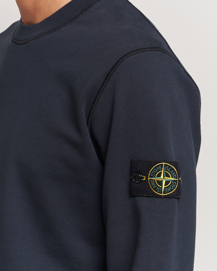 Herre | Trøjer | Stone Island | Garment Dyed Fleece Sweatshirt Navy Blue