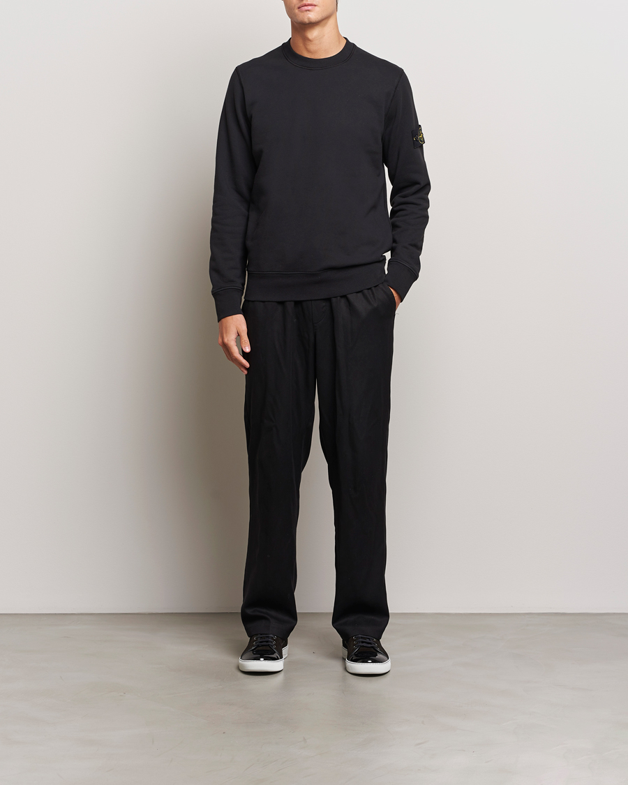 Herre | Trøjer | Stone Island | Garment Dyed Fleece Sweatshirt Black