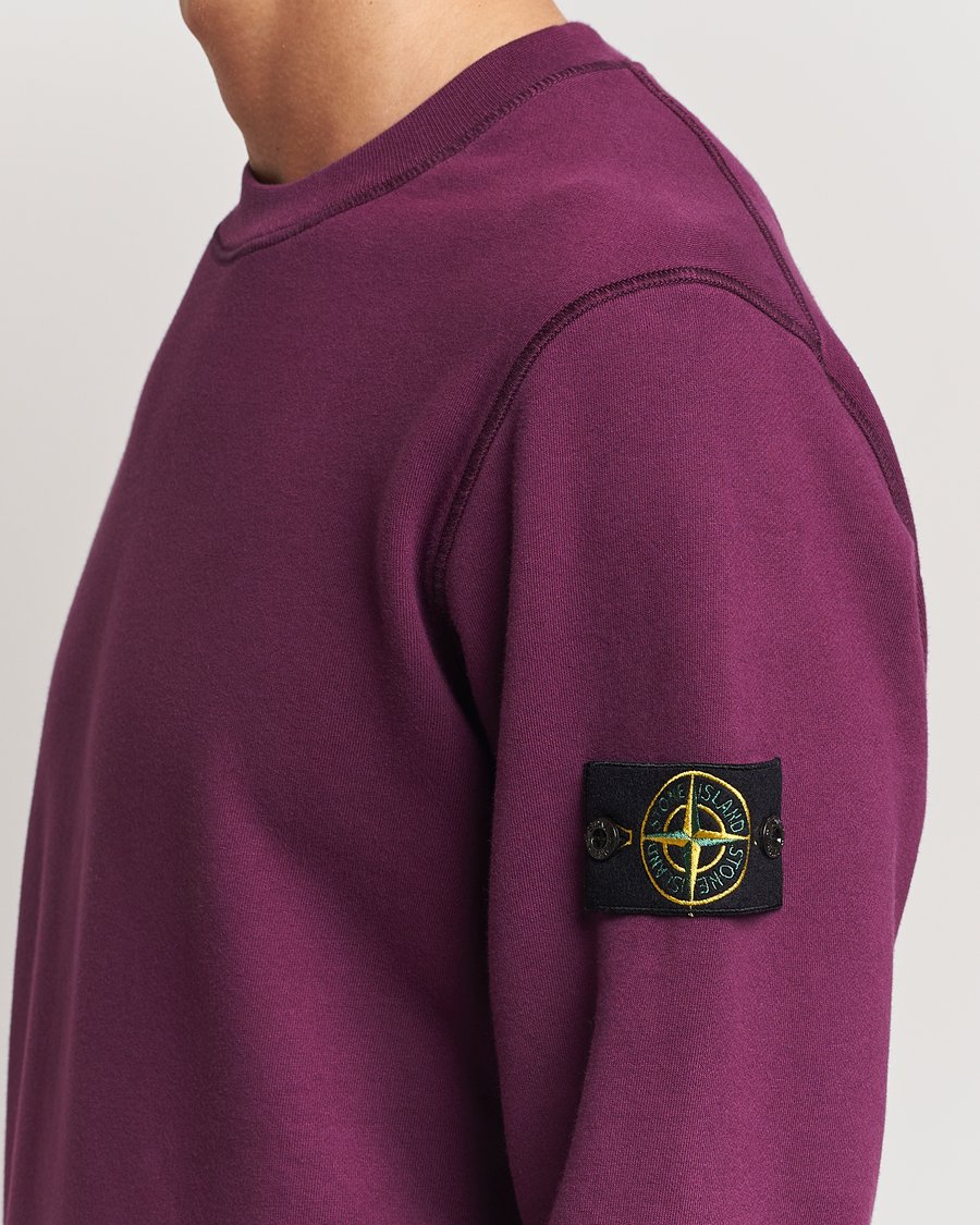 Herre | Trøjer | Stone Island | Garment Dyed Fleece Sweatshirt Burgundy