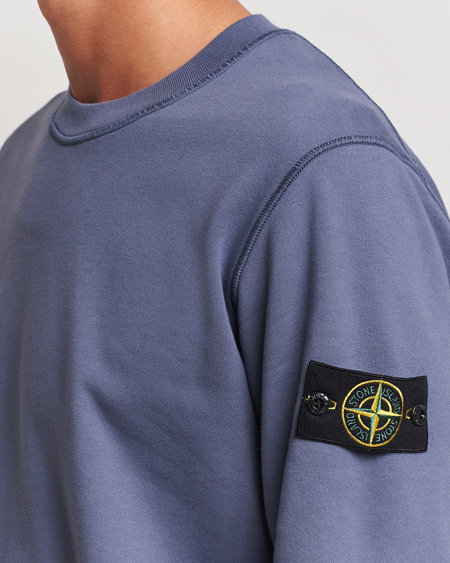 Herre | Trøjer | Stone Island | Garment Dyed Fleece Sweatshirt Mid Blue