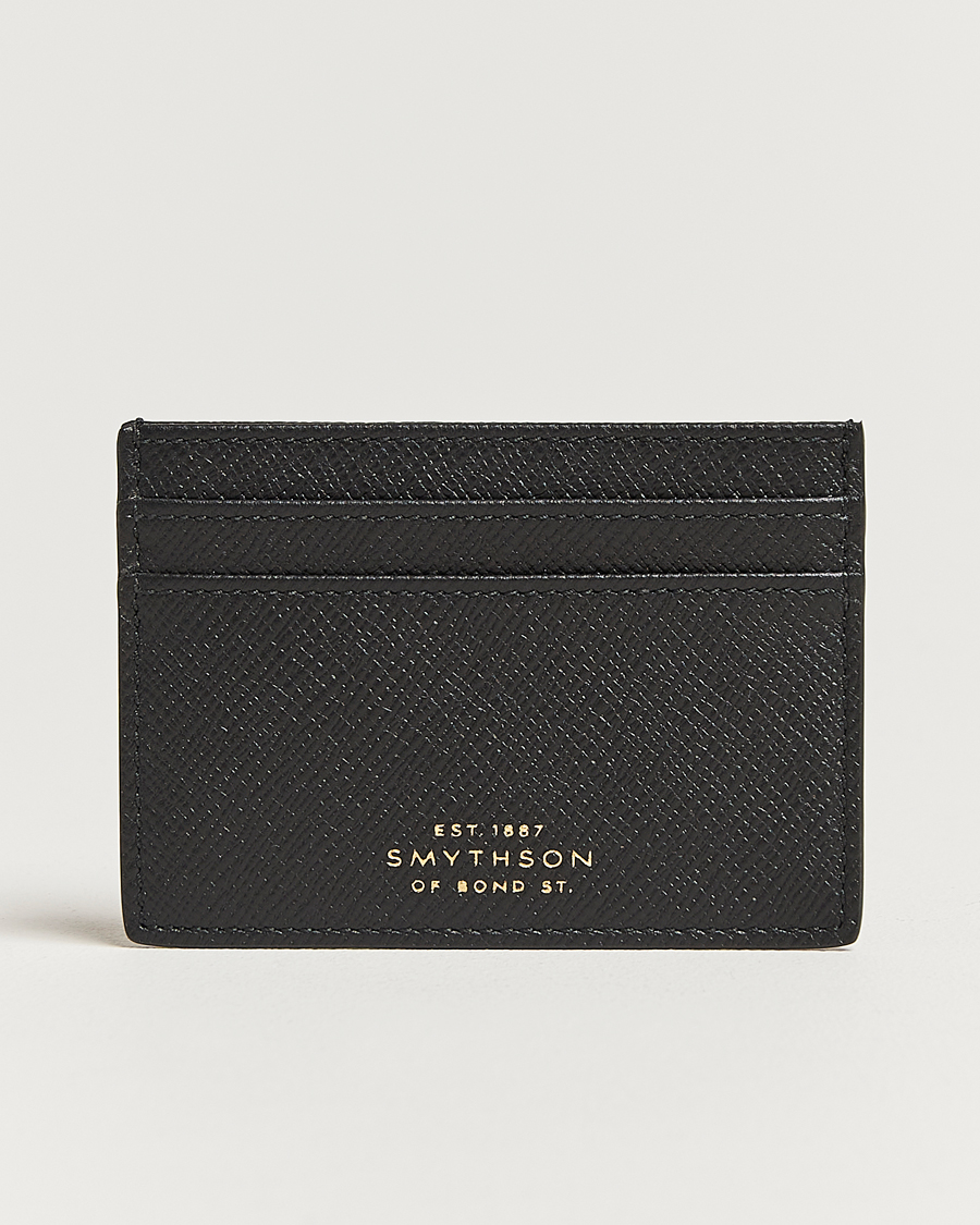 Herre | Punge | Smythson | Panama Flat Cardholder Black