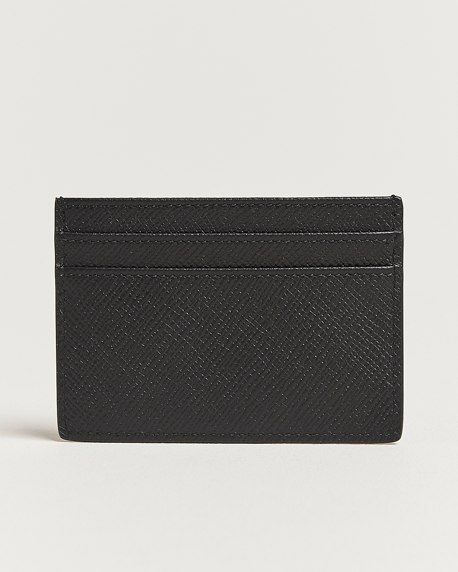 Herre | Punge | Smythson | Panama Flat Cardholder Black