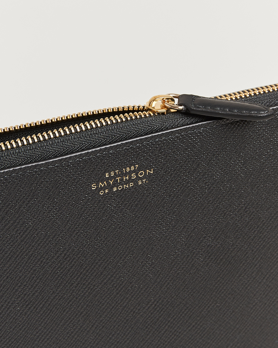Herre | Tasker | Smythson | Panama Small Laptop Case Black