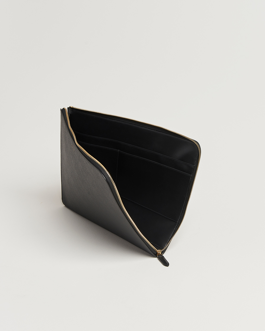 Herre | Tasker | Smythson | Panama Small Laptop Case Black