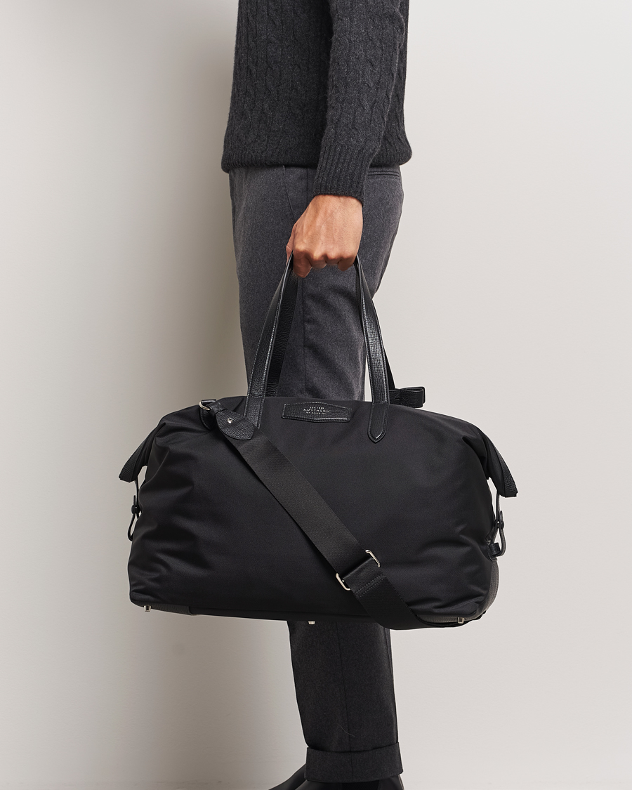Herre | Tasker | Smythson | Canvas Norton Travel Bag Black